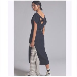 Anthropologie Daily Practice Maxi Dress w/ Dolman Sleeves in Smoke Grey, size XS